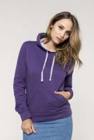 LADIES’ CONTRAST Kapucnis felső SWEATSHIRT Dark Grey/Black